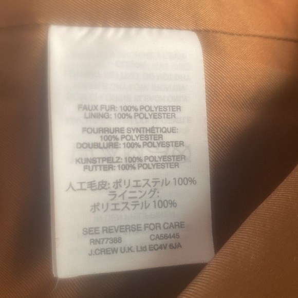 J.Crew faux Sherpa vest camel gold XS pockets two way zip - Picture 4 of 10